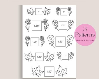 Flowers Beanie Stick and Stitch Embroidery Pattern