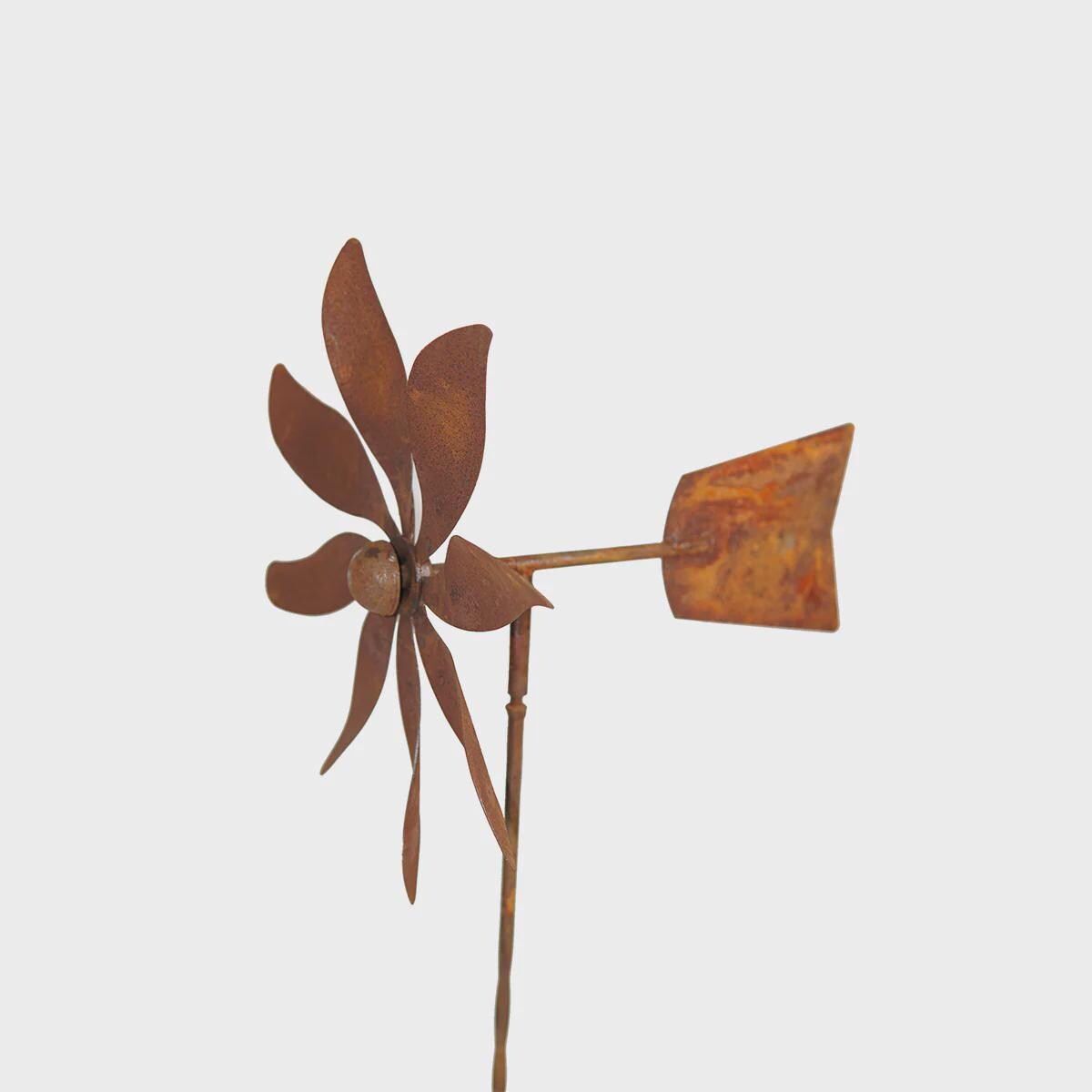 Handmade Rustic Metal Flower Wind Vane: Iron Garden Decor - Etsy