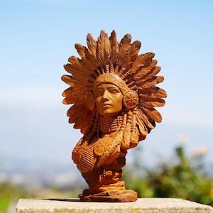 Native American Woman Statue - Etsy