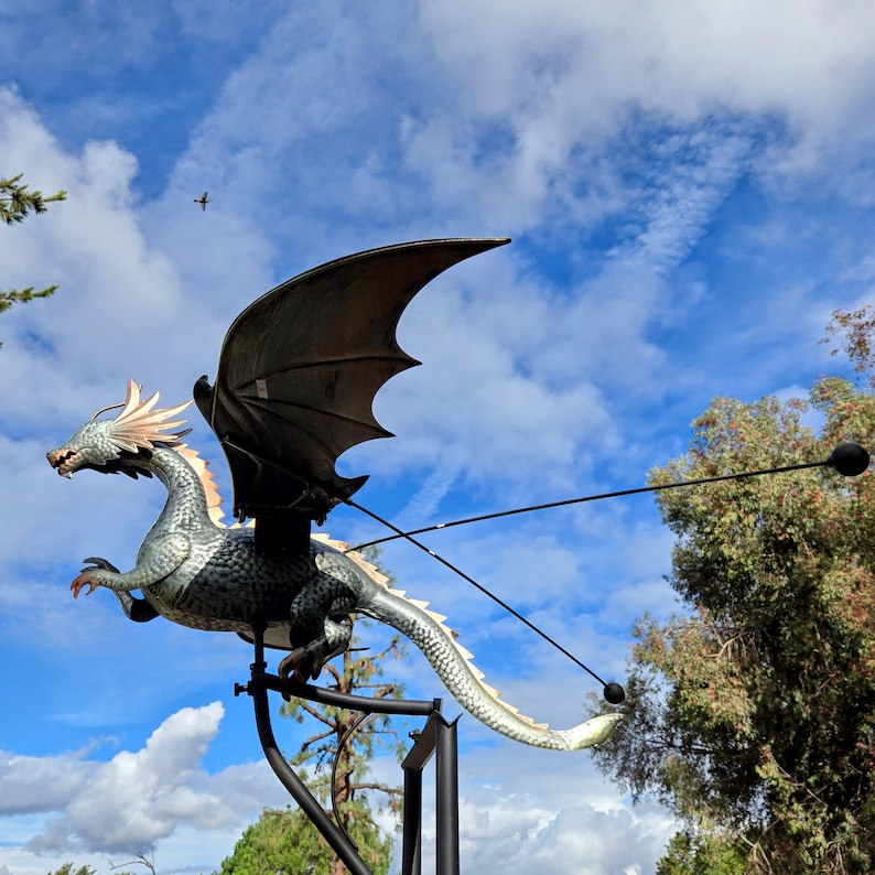 Metal Dragon Rocker – Rustic Outdoor Sculpture, Yard Art Decor - Etsy