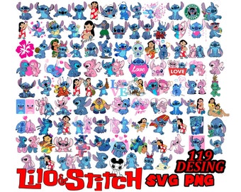 メガバンドル リロとスティッチ、スティッチとエンジェルラブ svg png