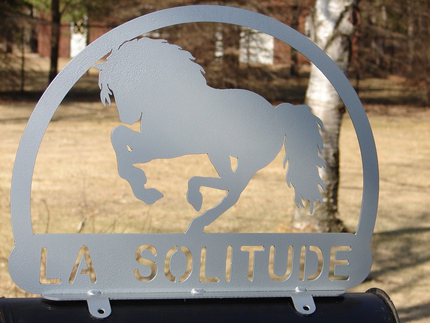 Horse MAILBOX TOPPER Metal Address Sign Equine Ranch Plaque Etsy
