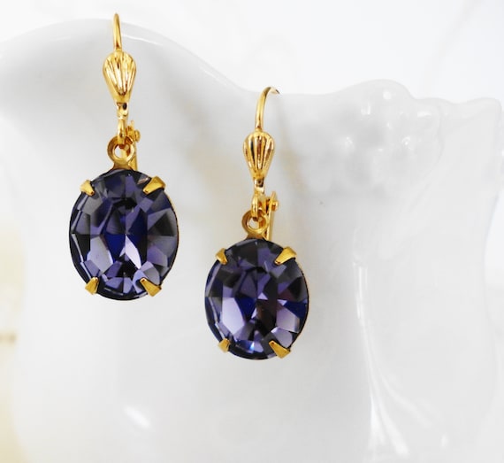 Tanzanite earrings etsy discount