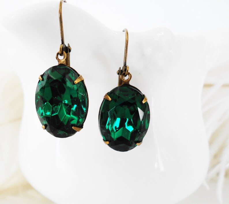 Estate emerald earrings Clearance