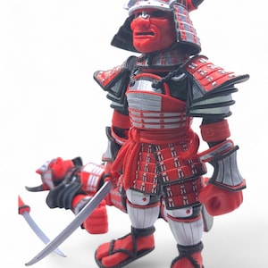 SAMURAI ~ Flexible Articulating ~ Desk Fidget Toy ~ Decoration ~ Flexi Factory ~ 3D Printed ~ Gift afbeelding 3