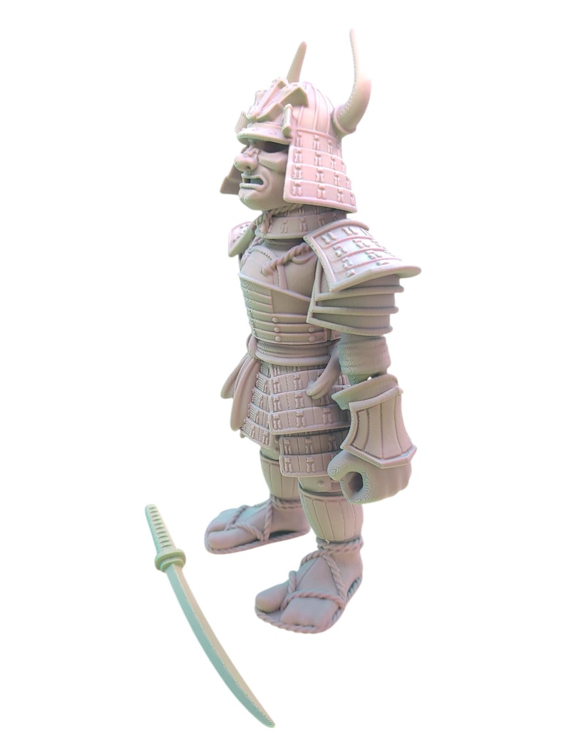 SAMURAI ~ Flexible Articulating ~ Desk Fidget Toy ~ Decoration ~ Flexi Factory ~ 3D Printed ~ Gift afbeelding 14