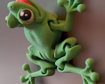 Magnetic Frog (3 PACK) 3D Printed Articulated Toy ~ Quirky Magnetic Desk ~ Fidget Gift