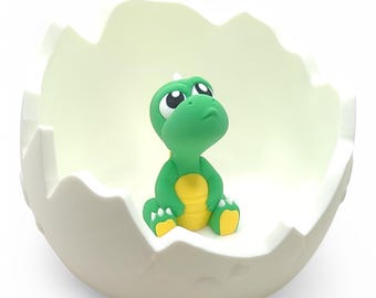 Baby Dino and Egg 3D Printed Toy ~ Whimsical Desk Fidget ~ Gift