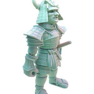 SAMURAI ~ Flexible Articulating ~ Desk Fidget Toy ~ Decoration ~ Flexi Factory ~ 3D Printed ~ Gift afbeelding 12