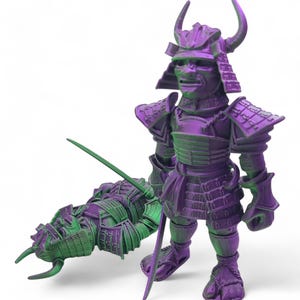 SAMURAI ~ Flexible Articulating ~ Desk Fidget Toy ~ Decoration ~ Flexi Factory ~ 3D Printed ~ Gift afbeelding 18