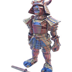 SAMURAI ~ Flexible Articulating ~ Desk Fidget Toy ~ Decoration ~ Flexi Factory ~ 3D Printed ~ Gift afbeelding 6