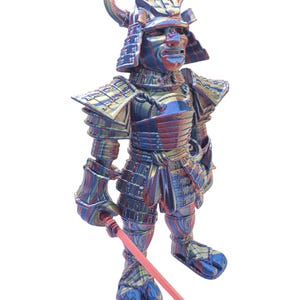 SAMURAI ~ Flexible Articulating ~ Desk Fidget Toy ~ Decoration ~ Flexi Factory ~ 3D Printed ~ Gift afbeelding 7