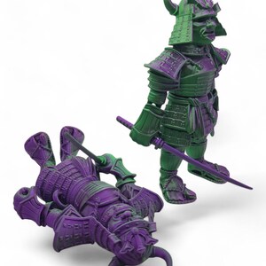 SAMURAI ~ Flexible Articulating ~ Desk Fidget Toy ~ Decoration ~ Flexi Factory ~ 3D Printed ~ Gift afbeelding 17