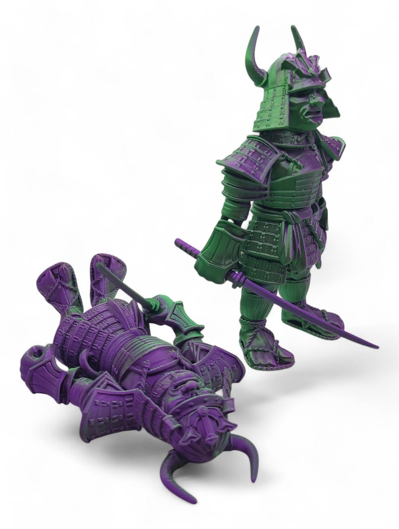 SAMURAI ~ Flexible Articulating ~ Desk Fidget Toy ~ Decoration ~ Flexi Factory ~ 3D Printed ~ Gift afbeelding 17