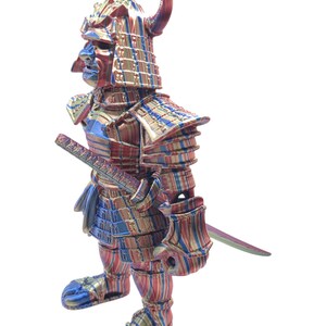 SAMURAI ~ Flexible Articulating ~ Desk Fidget Toy ~ Decoration ~ Flexi Factory ~ 3D Printed ~ Gift afbeelding 8