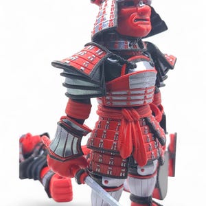 SAMURAI ~ Flexible Articulating ~ Desk Fidget Toy ~ Decoration ~ Flexi Factory ~ 3D Printed ~ Gift afbeelding 15