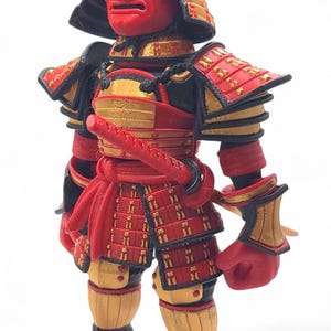 SAMURAI ~ Flexible Articulating ~ Desk Fidget Toy ~ Decoration ~ Flexi Factory ~ 3D Printed ~ Gift afbeelding 4
