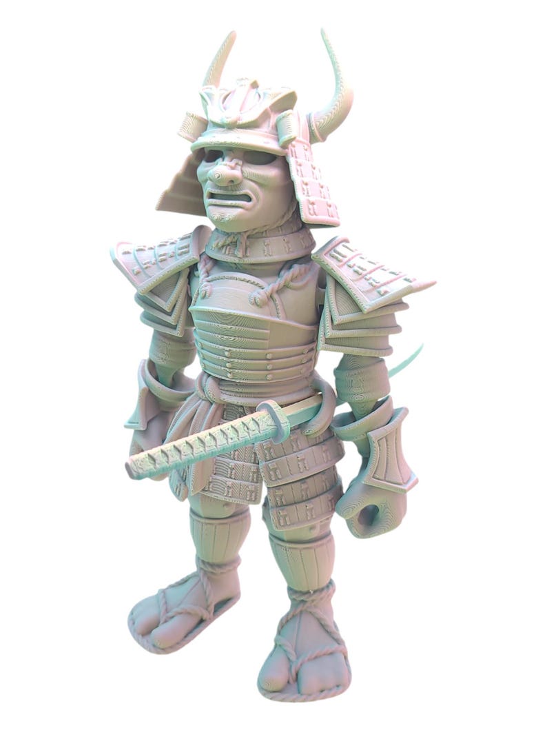 SAMURAI ~ Flexible Articulating ~ Desk Fidget Toy ~ Decoration ~ Flexi Factory ~ 3D Printed ~ Gift afbeelding 13