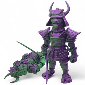 SAMURAI ~ Flexible Articulating ~ Desk Fidget Toy ~ Decoration ~ Flexi Factory ~ 3D Printed ~ Gift afbeelding 16