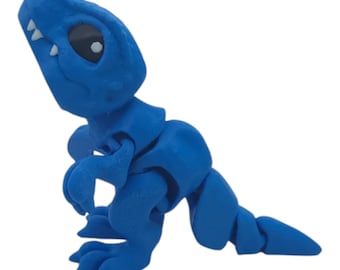 Baby T-Rex Figure ~ 3D Printed Articulated ~ Flexi Dinosaur Toy ~ Desk Fidget ~ Gift