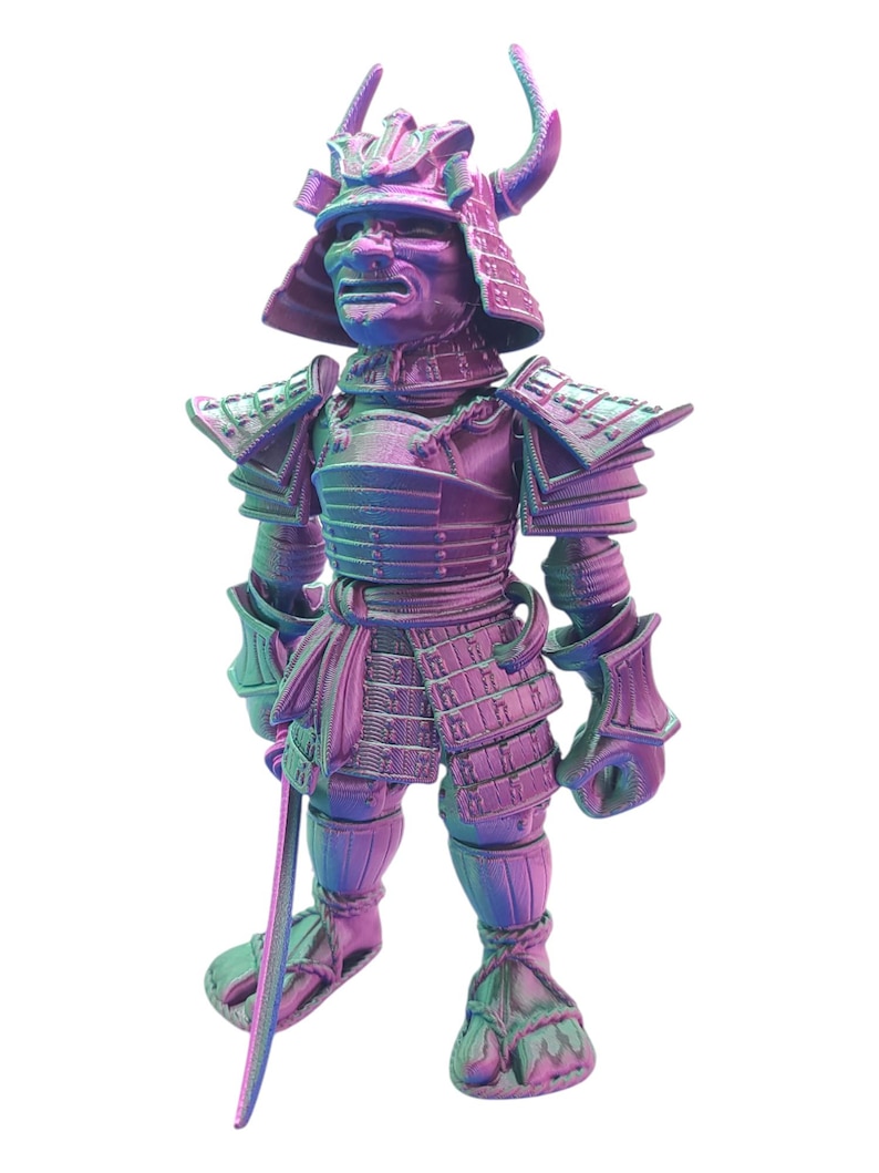 SAMURAI ~ Flexible Articulating ~ Desk Fidget Toy ~ Decoration ~ Flexi Factory ~ 3D Printed ~ Gift afbeelding 10
