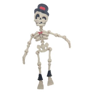 Flexi Skeleton Figure ~ 3D Printed Articulated ~ Halloween Decor ~ Desk Toy ~ Gift