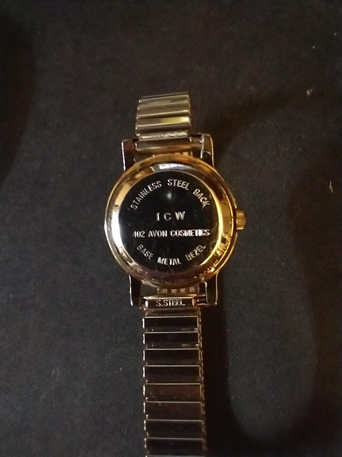 Avon Black and Gold Watch with Crystal Accents Genuine Vintage Avon Black & Gold Tone | Mercari main image 4