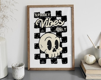Spooky vibes only - 09 poster: seasonal decor, fall wall art, spooky vibes print, halloween poster, code orange, autumnal home decor gift