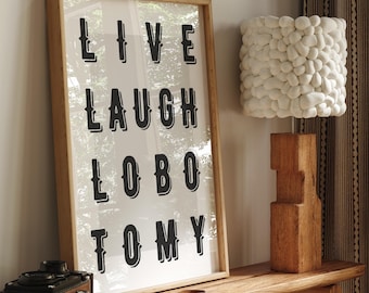 Live laugh lobotomy - 03 poster: dark humour wall art, funny print, seasonal decor, fall wall art, halloween poster, autumnal home decor