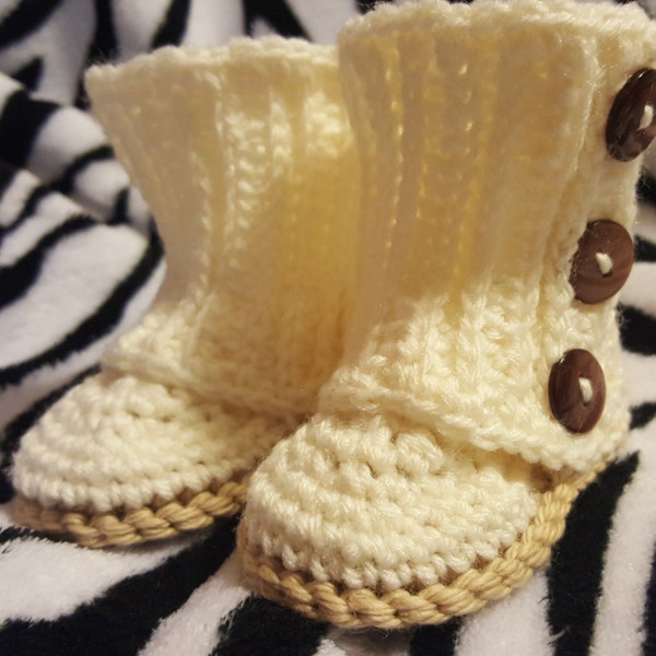 Crochet Wrap Baby Girl Boots Booties Tall