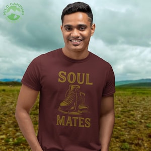 Soul Mates T-Shirt | Hiking Tee for Outdoor Lovers and hiking enthusiasts, Unisex Tee Shirt, Adventure Top,  Mountain Hiking Gift