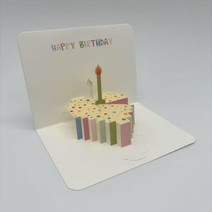 Serie de tarjetas de regalo emergentes/Tarjeta de cumpleaños 3D/Feliz cumpleaños/Mis mejores deseos/Torta emergente/Hermosos patrones/Tarjetas para ella/Mejores amigas