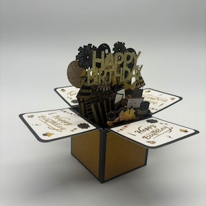 Pop-up-Geschenkkartenserie | 3D Grußkarte | Valentinstag Geschenk| Alles Gute zum Geburtstag| Beste Wünsche| Pop up Blume | Karten für Sie| Beste Freunde