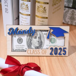 Abschlussgeldhalter, benutzerdefinierter Geldhalter, Klasse von 2025, Abschlussandenken, Bargeldhalter für High School College Grad, Geschenk für Studenten