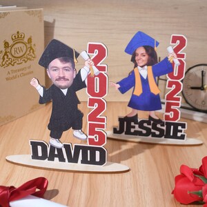 Decoración personalizada con foto de rostro, recuerdo de graduación, regalo para la generación de 2025, adorno conmemorativo de graduado, regalos de graduación de secundaria y universidad.