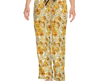 Cheese Print Pajama Pants - Women's Polyester Lounge Sleepwear