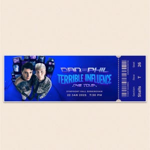 Dan und Phil Terrible Influence Tour - Personalisierter Souvenir Souvenir Print