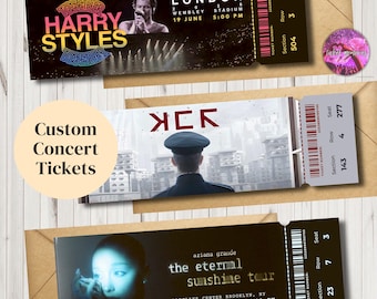 Personalised Concert Ticket Souvenir | Custom Event Ticket Keepsake