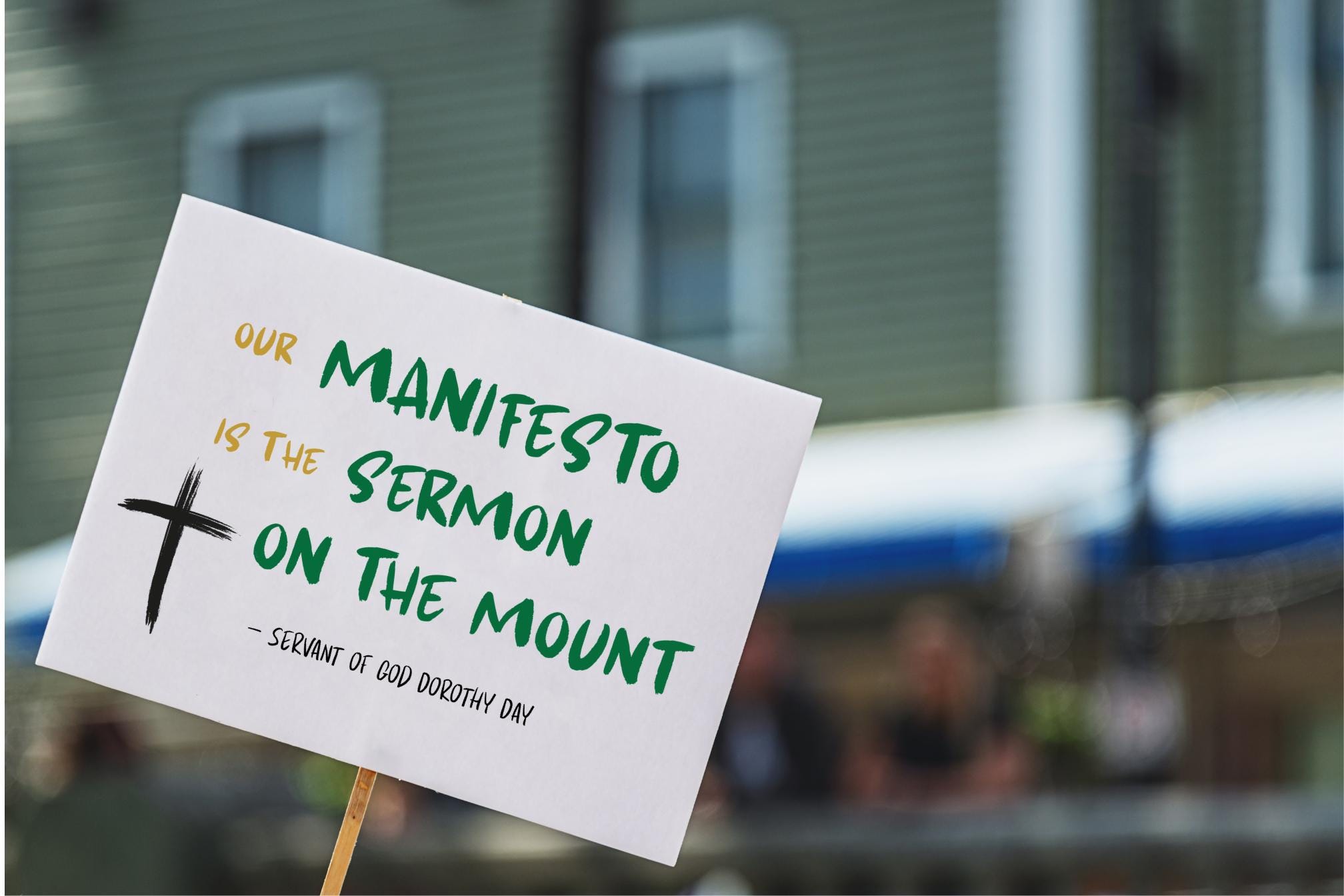 Sermon Sign Dorothy Day Protest Sign – Sermon on the Mount (digital File) - Etsy