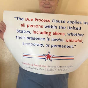 Digital File for No Kings Protest Sign - Scalia Quote Due Process