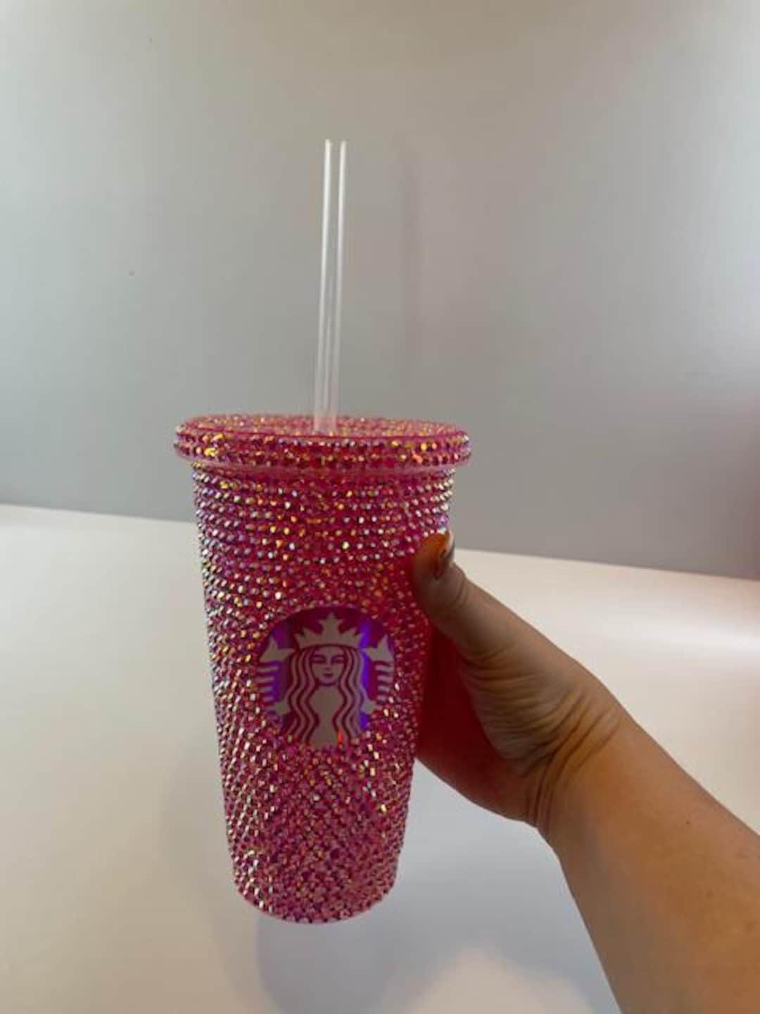 Pink Starbucks Rhinestoned Tumbler, Rose Pink Tumbler, Starbucks ...