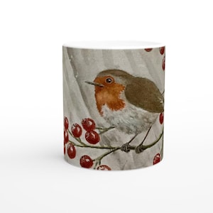 Robin in Winter Mug