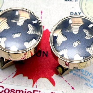 1950's Vintage Norelco Cufflinks Electric Razor Round Rotary Blades MCM SWANK USA