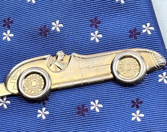 1950's Vintage Race Car Tie Clip Mid Century HICKOK USA Antique Auto Father's Day