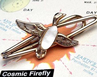 Vintage Duck Tie Bar Clip Mid Century Goose 1950's MCM SWANK