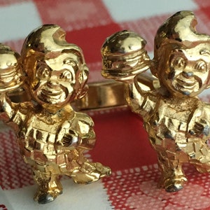 Vintage Bob&#39;s Big Boy Fast Food Advertising Mascot Cufflinks Hamburger Collectibles Father&#39;s Day Gifts For Men Dads Grandpa Uncle Brother