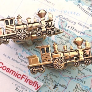 1950's Mid Century Vintage Steam Train Cufflinks Steampunk Engineer HICKOK USA