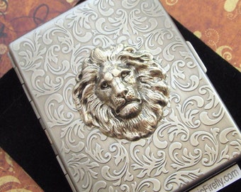 Leo Lion Cigarette Case Large Card Holder Gothic Victorian Steampunk Accessories Cosplay Prop Size 100's