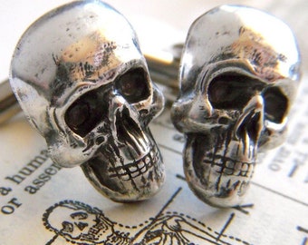 Men's Cufflinks Skull Cuff Links Gothic Victorian Skull Head Steampunk Cufflinks Vintage Inspired Pirate Accessories