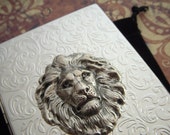 Lion Cigarette Case Chrome Silver Large Card Holder Slim Gothic Victorian Steampunk Accessories